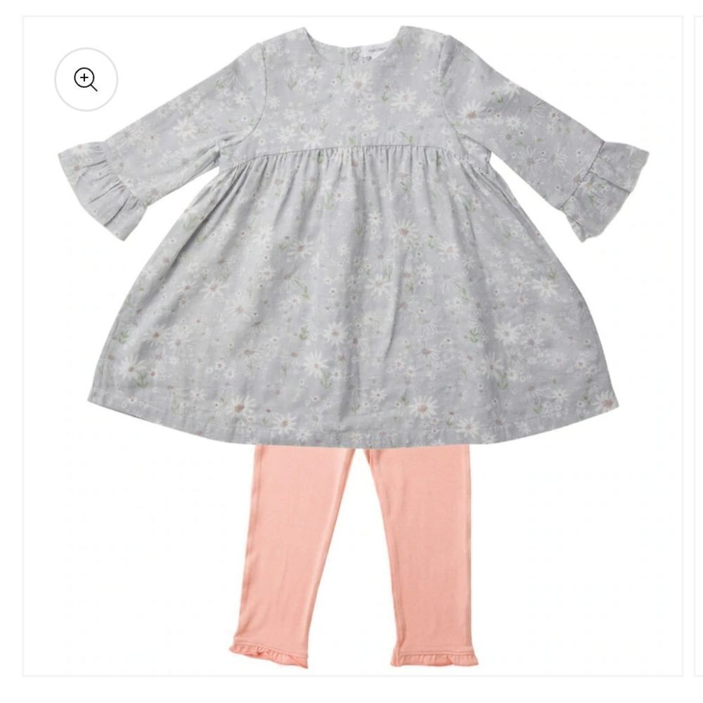 🔥clearance🔥 Bell Sleeve Dress & Legging Set, Sweet Daisies